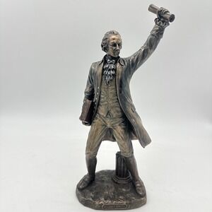 Alexander Hamilton Standing Holding Scroll Statue Bronze Finish 12 3/4"
